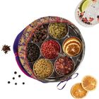 GIN BOTANICALS TIN WITH 7 BOTANICALS & HANDMADE SILK SARI WRAP